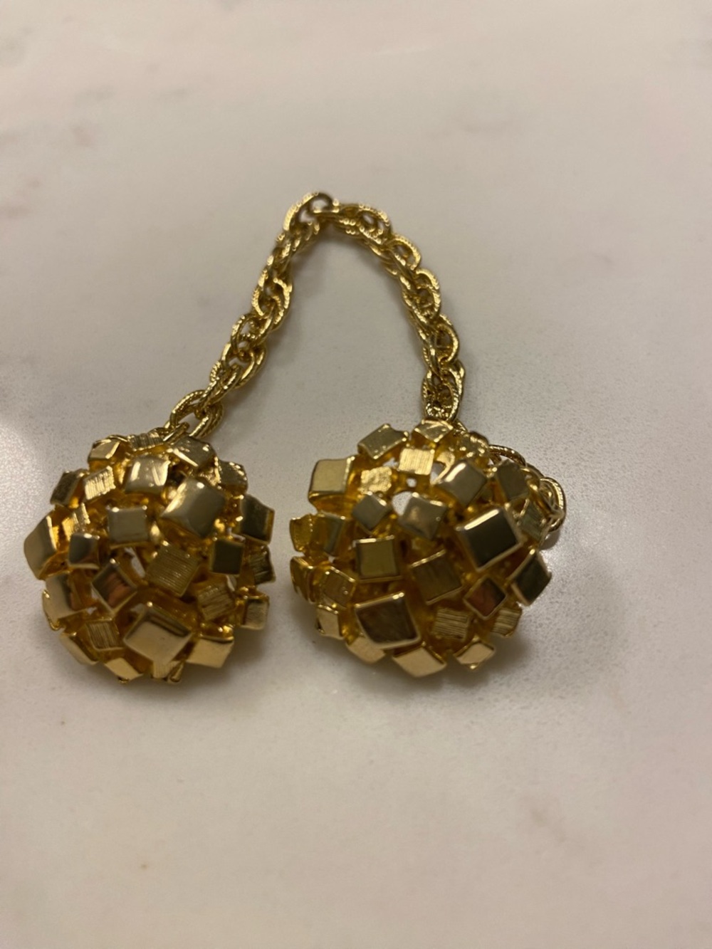 Gold-Tone Collar Clips Vintage
